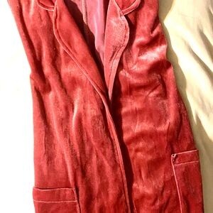 Elegant Hot Pink Velvet Blazer SM